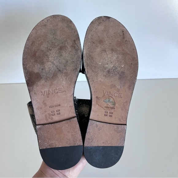 Vince Women’s Mailin Snake Embossed Ankle Wrap Sandal - Picture 9 of 10